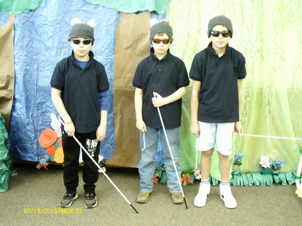 Students dressed up as the 3 blind mice
