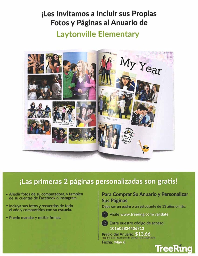 LES Yearbook Flyer in Spanish