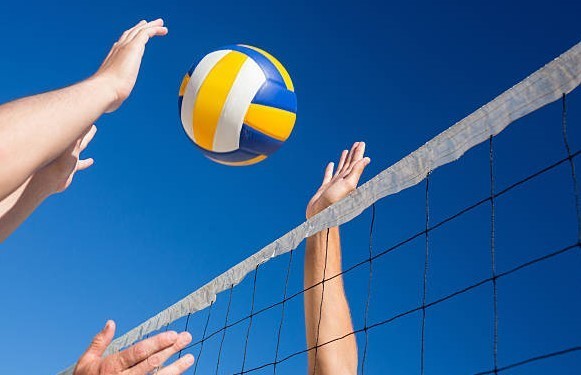 Volleyball and Net