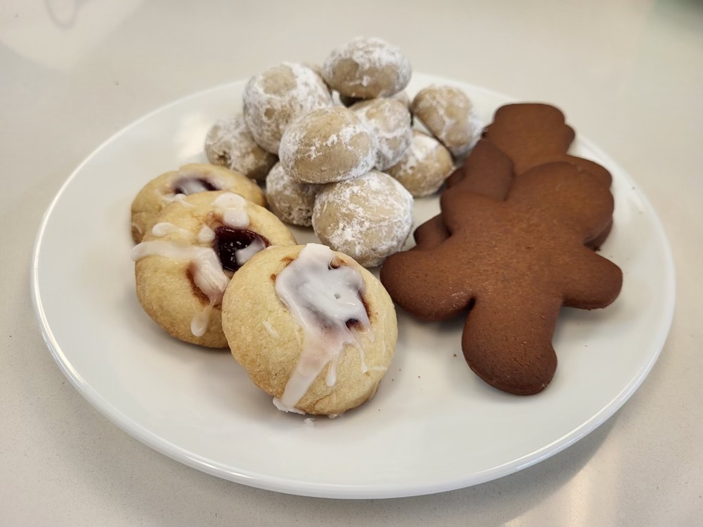 Cookies and students at work